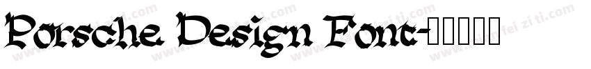 Porsche Design Font字体转换
